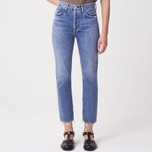 Agolde Riley High Rise Straight Crop Jean